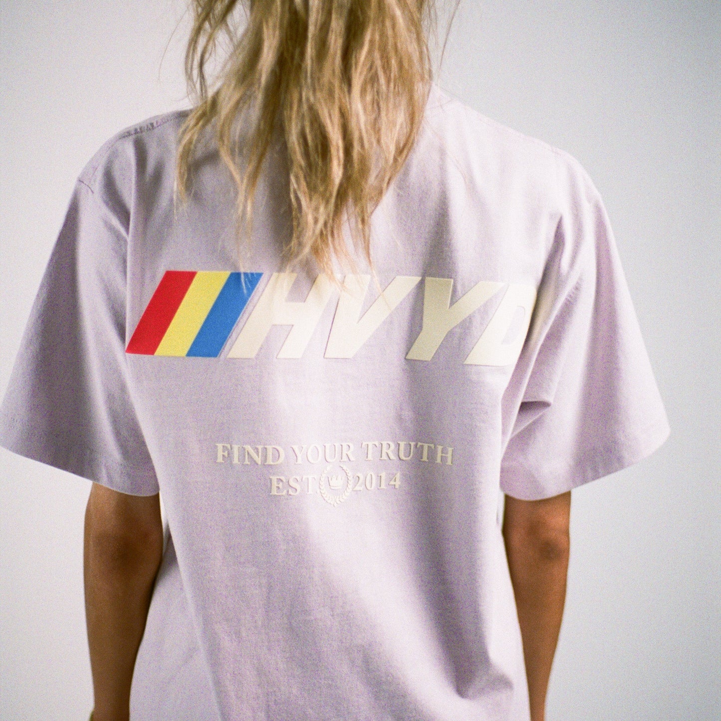 002 HVYD Race T-Shirt — Lavender Fog