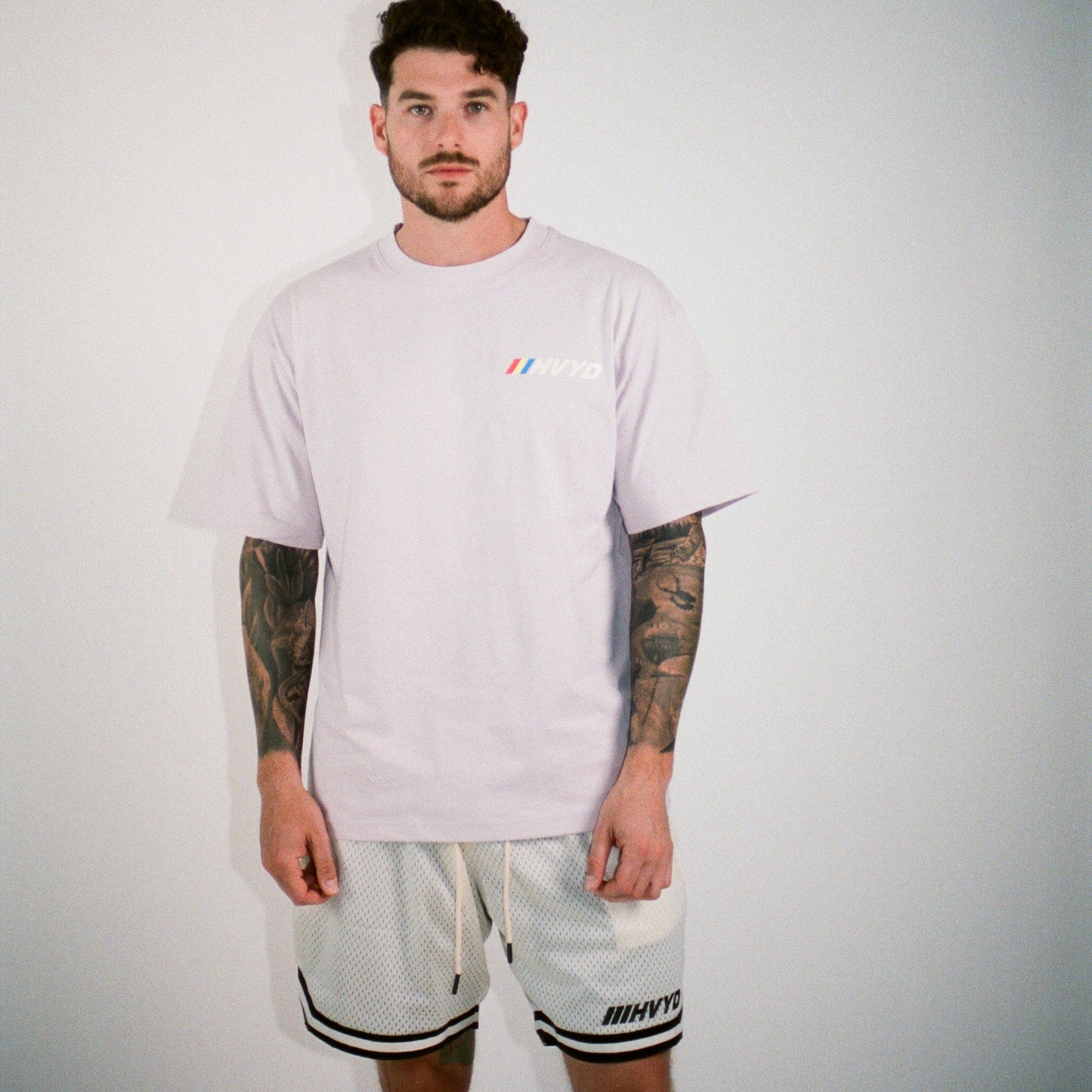 002 HVYD Race T-Shirt — Lavender Fog