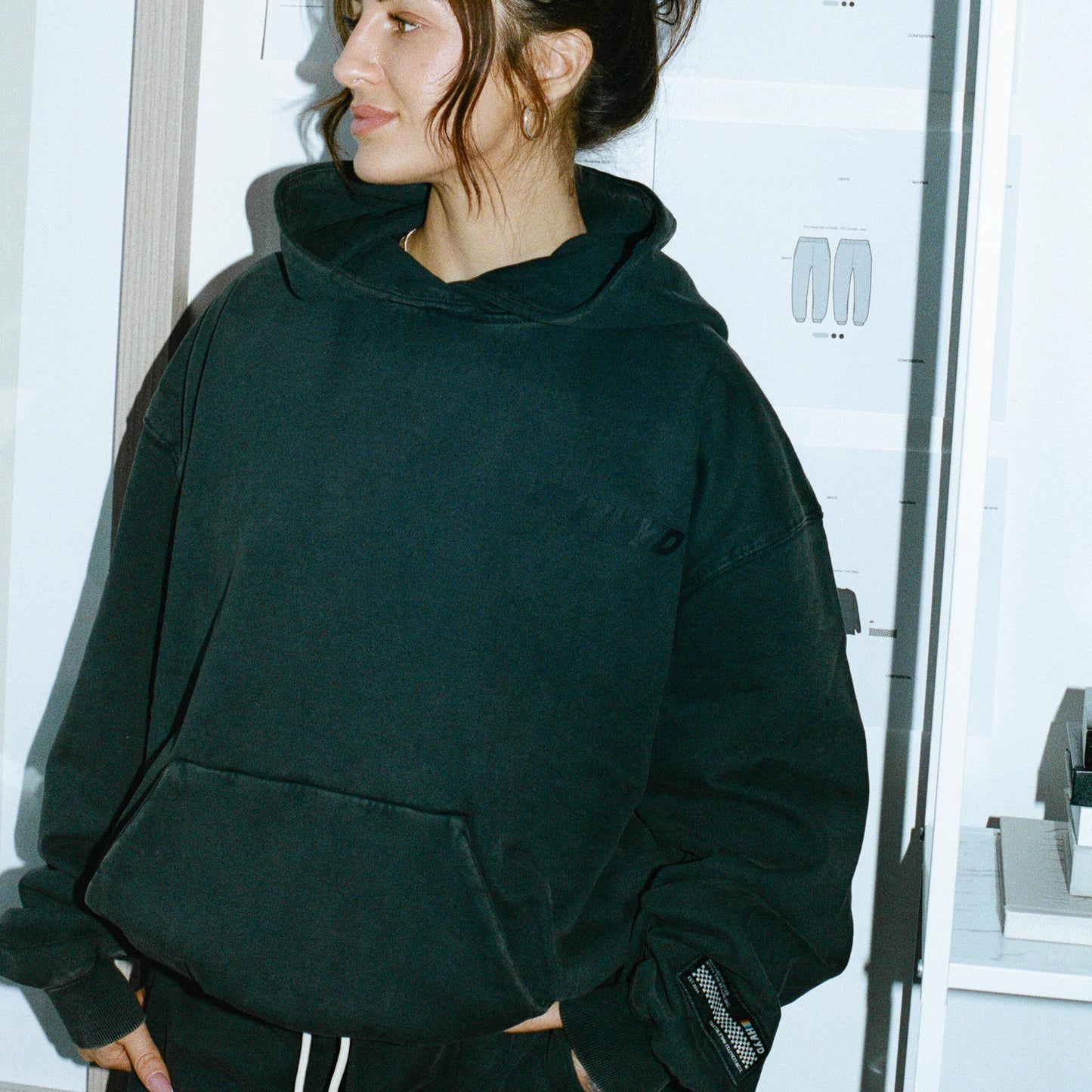 006 HVYD Truth Terry Hoodie — Studio Black