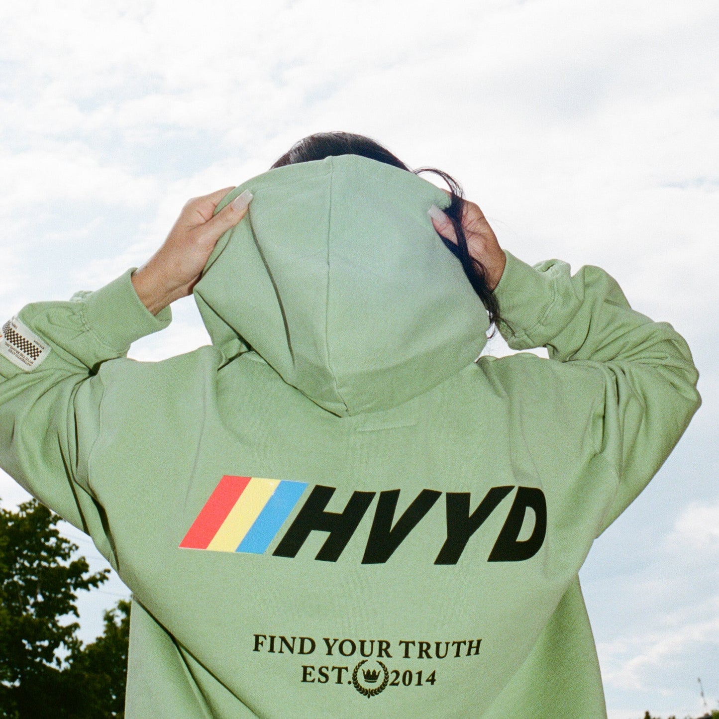 002 HVYD Race Terry Hoodie — Lime