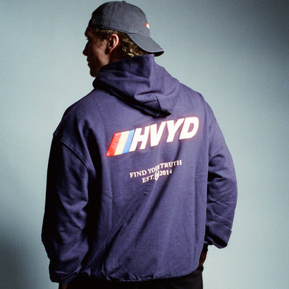 007 HVYD Race Terry Hoodie — Night Shadow Blue