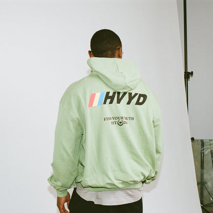 002 HVYD Race Terry Hoodie — Lime