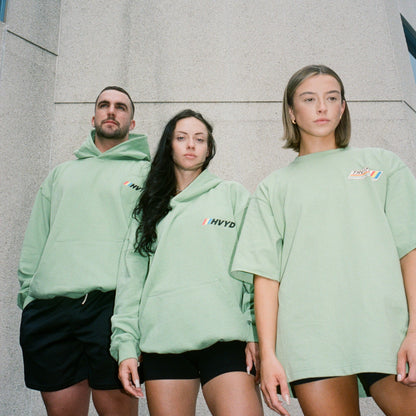 002 HVYD Race Terry Hoodie — Lime