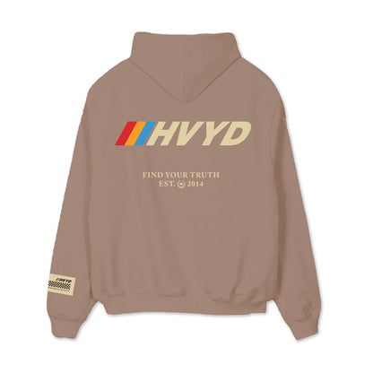004 HVYD Race Fleece Hoodie — Mushroom