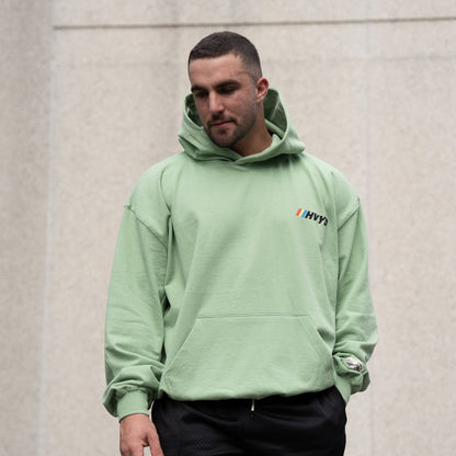 002 HVYD Race Terry Hoodie — Lime