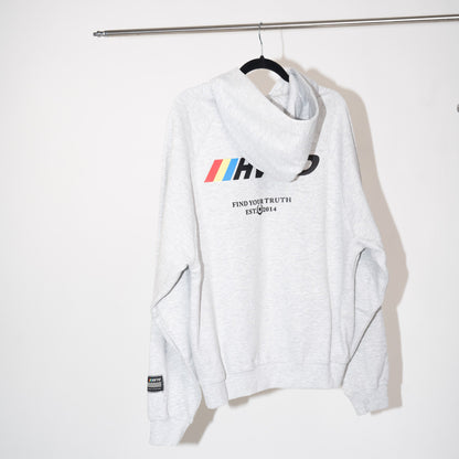 003 HVYD Race Fleece Hoodie — Heather Grey