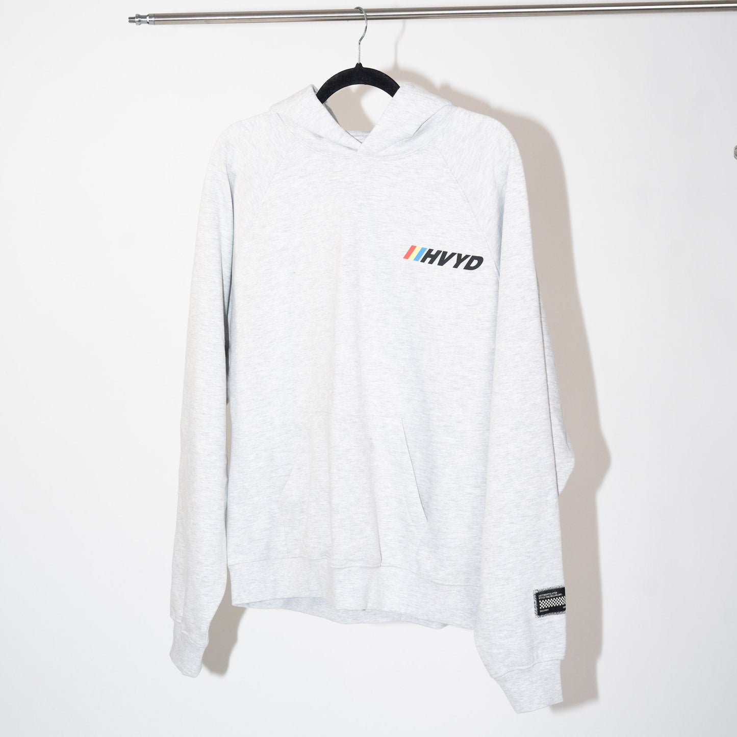 003 HVYD Race Fleece Hoodie — Heather Grey